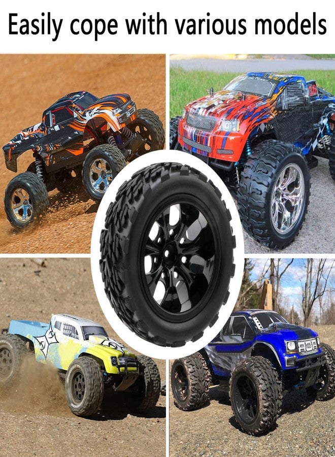 Rowiz RC Car Tires 1/10 Scale Accessories 12mm Hex RC Wheel and Tires Soft Rubber Offroad Tyre for 1/10 Monster Truck, 4 Pack - Image 4